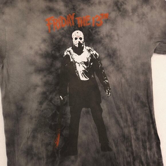 Friday the 13th Movie Crew Neck Short Sleeve Graphic T Shirt Mens Size L Tie Dye - Picture 4 of 9